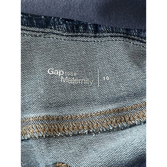 Women GAP Maternity Boot Cut 10 Blue Medium Wash Perfect Demi Panel Jeans - Picture 4 of 4